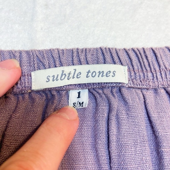 Subtle Tones lavender side button linen maxi skirt S M - Picture 4 of 10